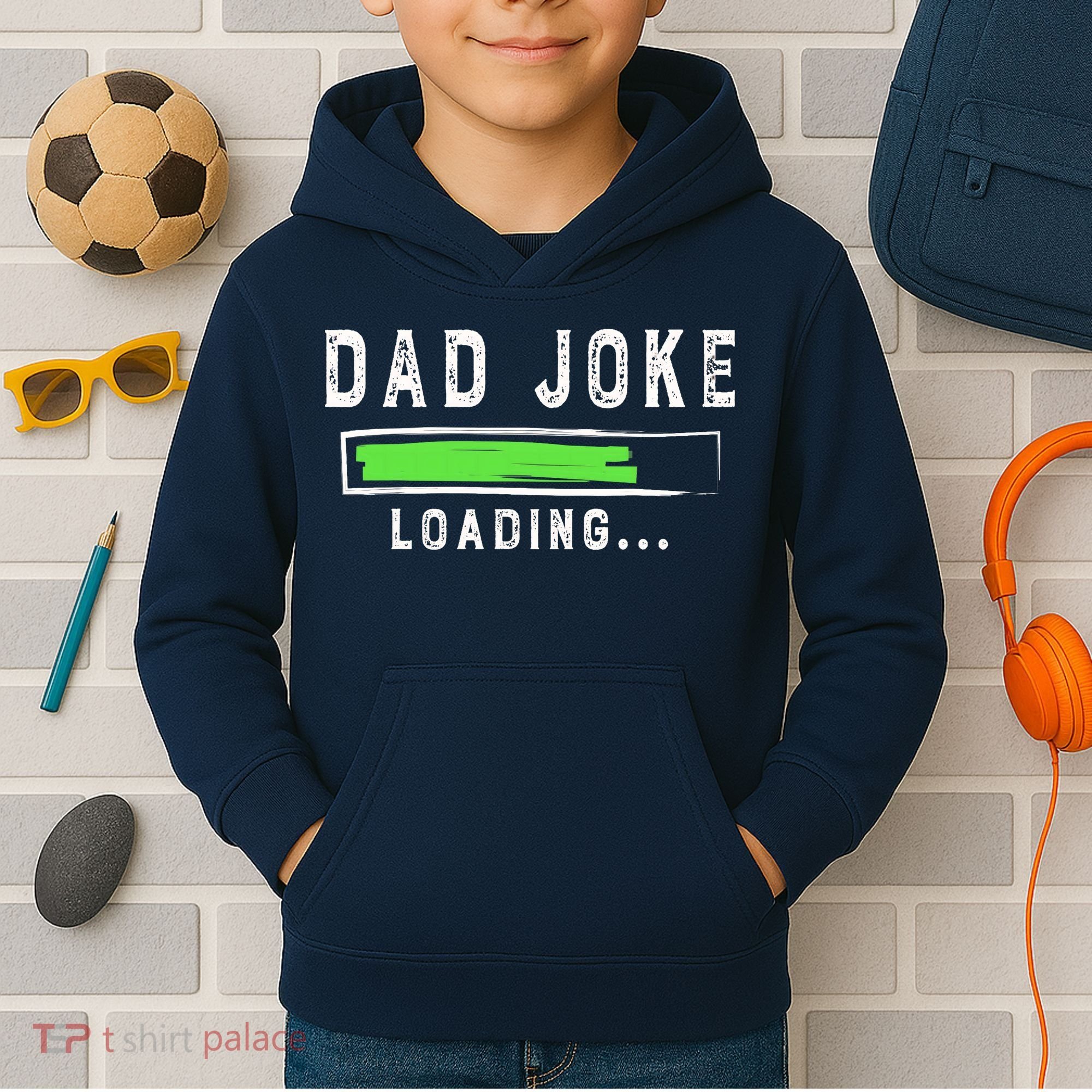 Funny Father's Day Gift Father Present Dad Joke Loading Kids Hoodie
