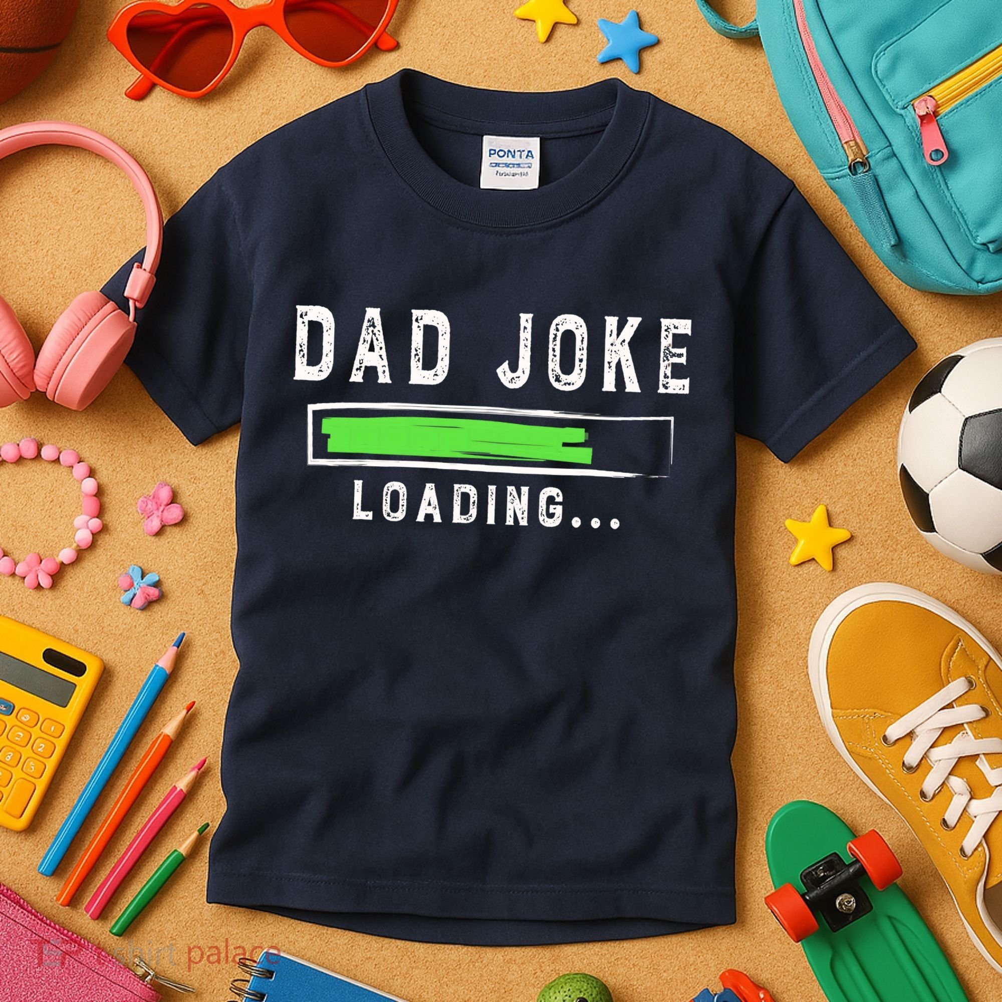 Funny Father's Day Gift Father Present Dad Joke Loading Kids T-Shirt