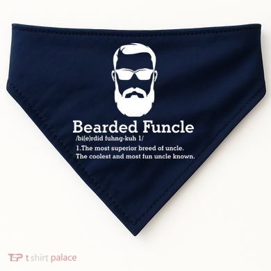 Funny Funcle Definition, Bearded Funcle Tee , Funcle , Beard Lover , Fun Uncle USA-Made Doggie Bandana