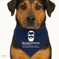 Funny Funcle Definition, Bearded Funcle Tee , Funcle , Beard Lover , Fun Uncle USA-Made Doggie Bandana thumb 1
