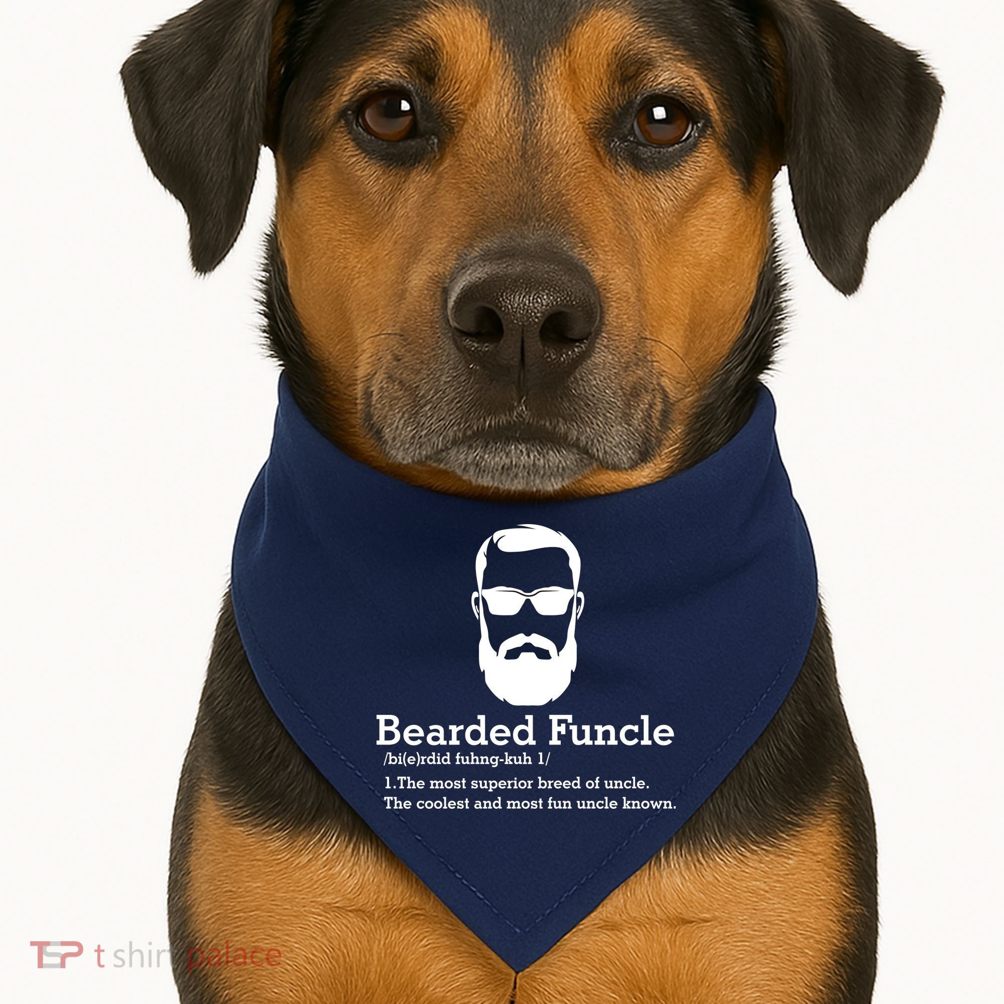 Funny Funcle Definition, Bearded Funcle Tee , Funcle , Beard Lover , Fun Uncle USA-Made Doggie Bandana