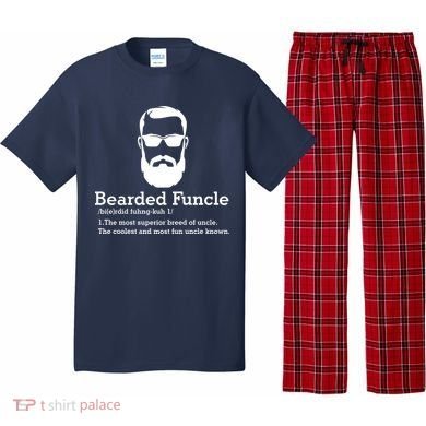 Funny Funcle Definition, Bearded Funcle Tee , Funcle , Beard Lover , Fun Uncle Pajama Set