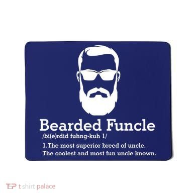 Funny Funcle Definition, Bearded Funcle Tee , Funcle , Beard Lover , Fun Uncle Mousepad