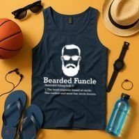 Funny Funcle Definition, Bearded Funcle Tee , Funcle , Beard Lover , Fun Uncle Tank Top thumb 4