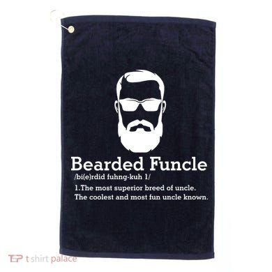 Funny Funcle Definition, Bearded Funcle Tee , Funcle , Beard Lover , Fun Uncle Golf Towel