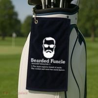 Funny Funcle Definition, Bearded Funcle Tee , Funcle , Beard Lover , Fun Uncle Golf Towel thumb 2