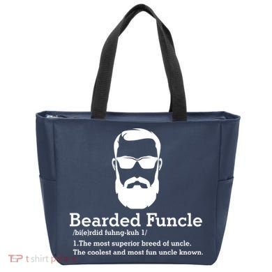Funny Funcle Definition, Bearded Funcle Tee , Funcle , Beard Lover , Fun Uncle Tote Bag