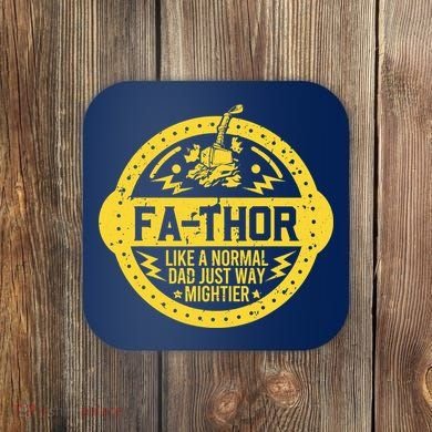 Fa-Thor - fathers day fathers day gift dad father Coaster