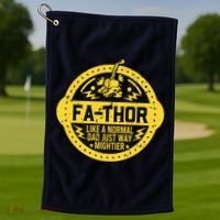 Fa-Thor - fathers day fathers day gift dad father Golf Towel thumb 1