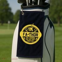 Fa-Thor - fathers day fathers day gift dad father Golf Towel thumb 2