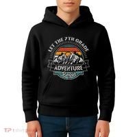 Funny First Day Of School Let The 7th Grade Adventure Begin Kids Hoodie thumb 4