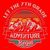 Funny First Day Of School Let The 7th Grade Adventure Begin Santa Hat thumb 1