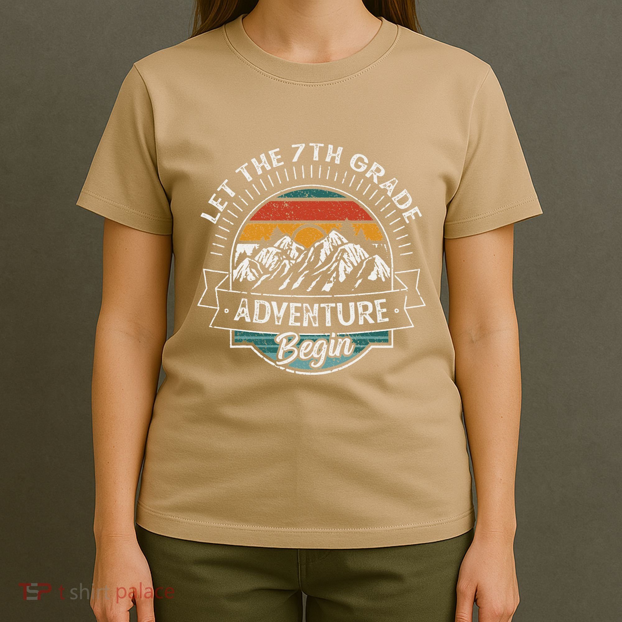 Funny First Day Of School Let The 7th Grade Adventure Begin T-Shirt