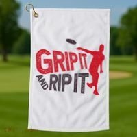 Funny Frisbee Disc Golf Shirt for Disc Golfer Golf Towel thumb 1