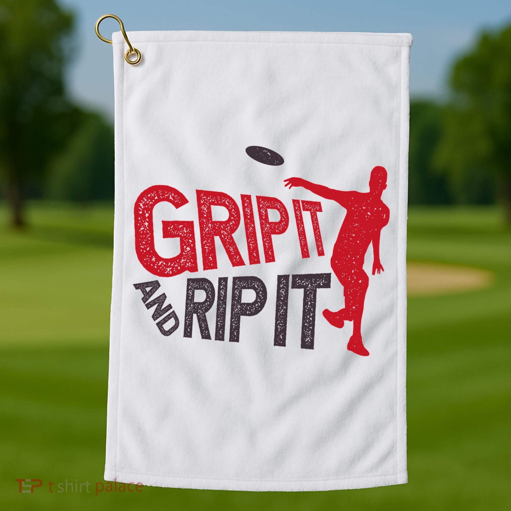 Funny Frisbee Disc Golf Shirt for Disc Golfer Golf Towel