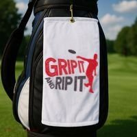 Funny Frisbee Disc Golf Shirt for Disc Golfer Golf Towel thumb 2
