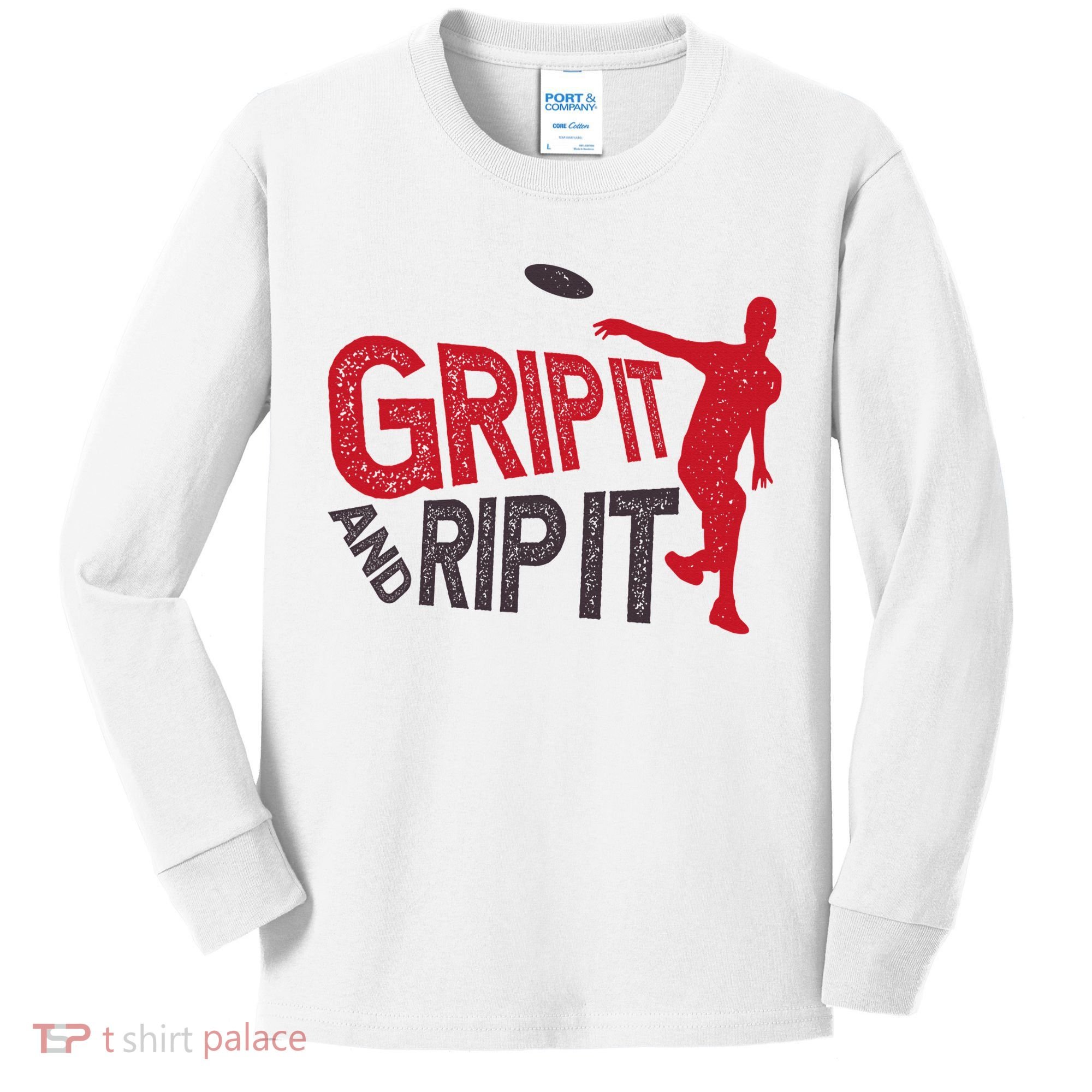 Funny Frisbee Disc Golf Shirt for Disc Golfer Kids Long Sleeve Shirt
