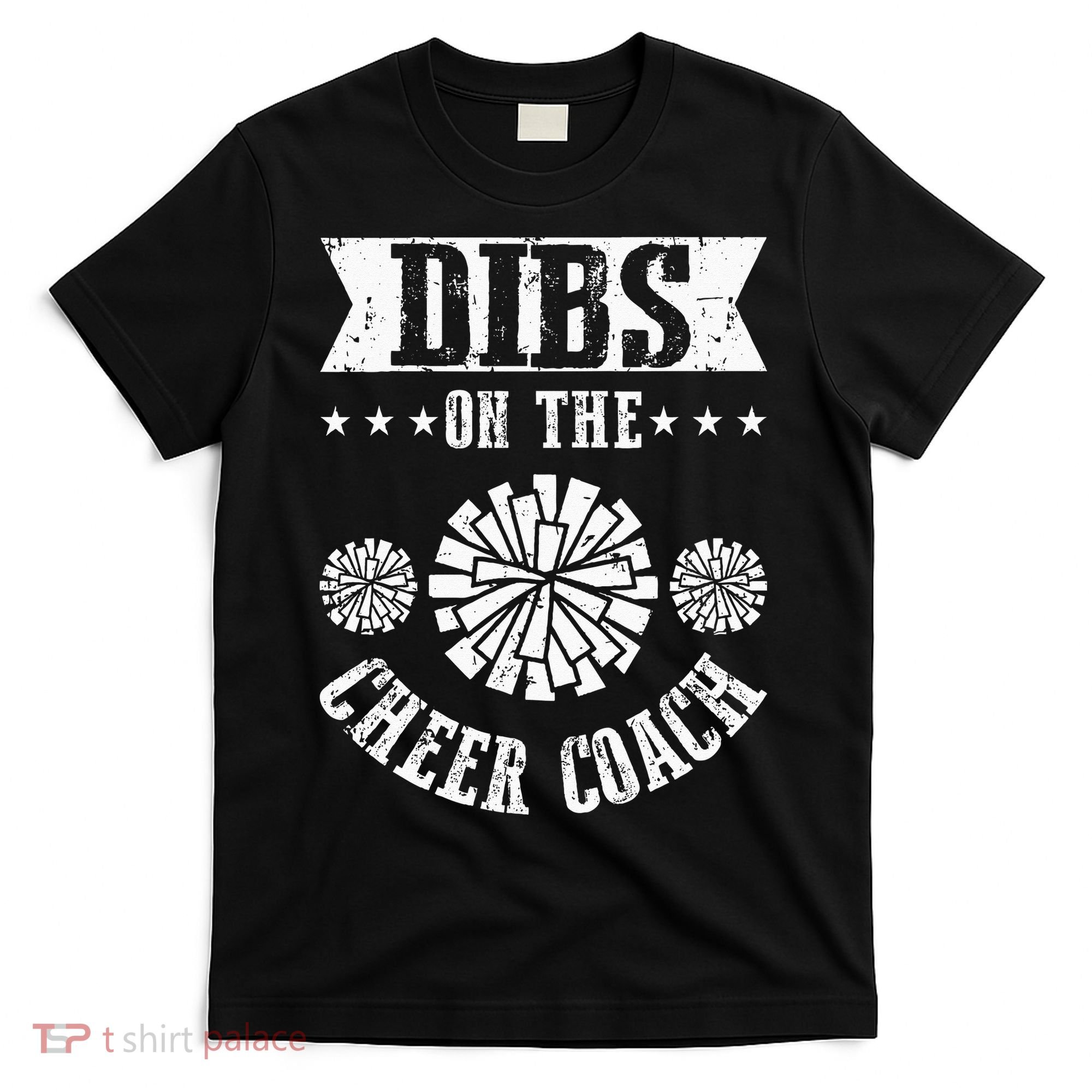 Funny Football Dibs On The Cheer Coach Pom Poms T-Shirt