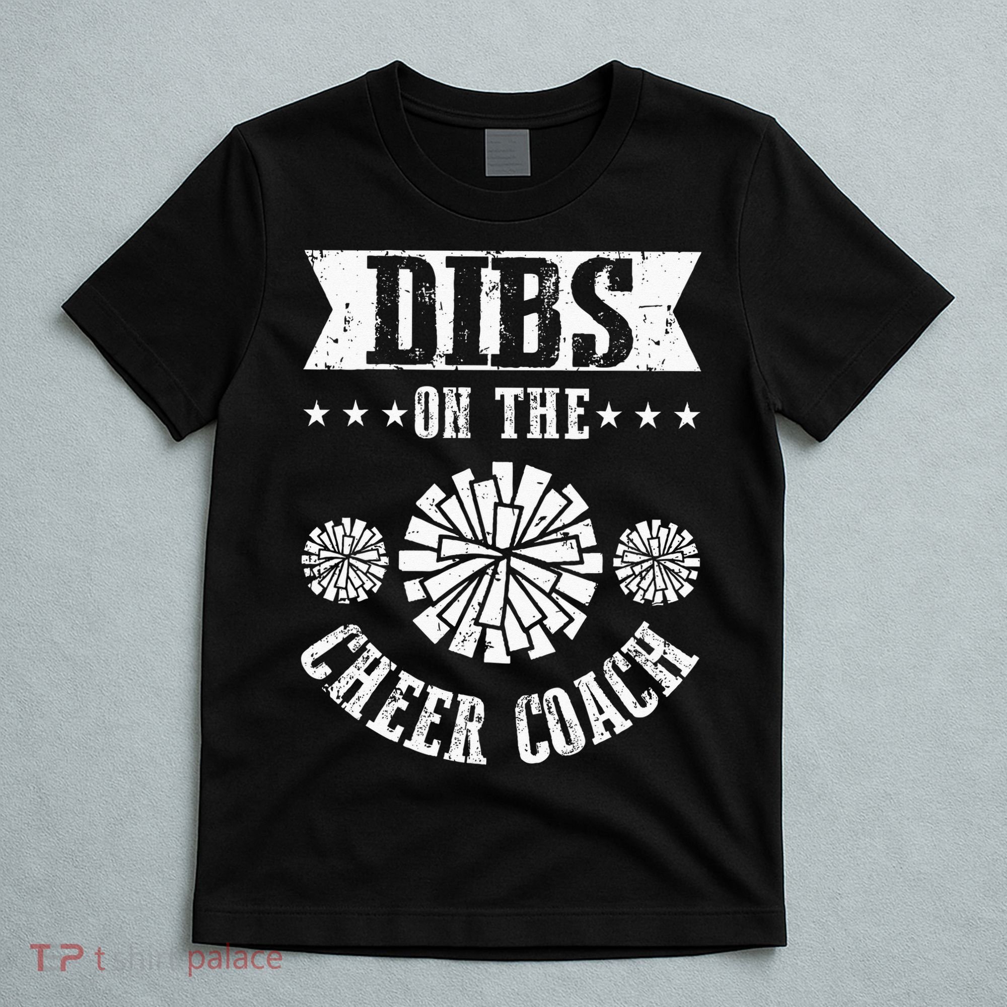 Funny Football Dibs On The Cheer Coach Pom Poms T-Shirt