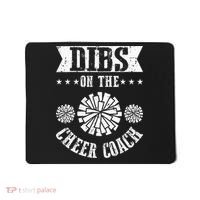 Funny Football Dibs On The Cheer Coach Pom Poms Mousepad thumb 0