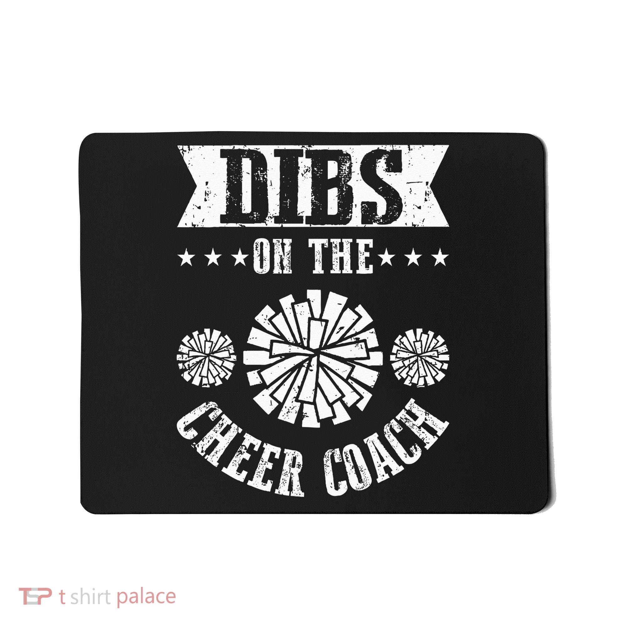 Funny Football Dibs On The Cheer Coach Pom Poms Mousepad