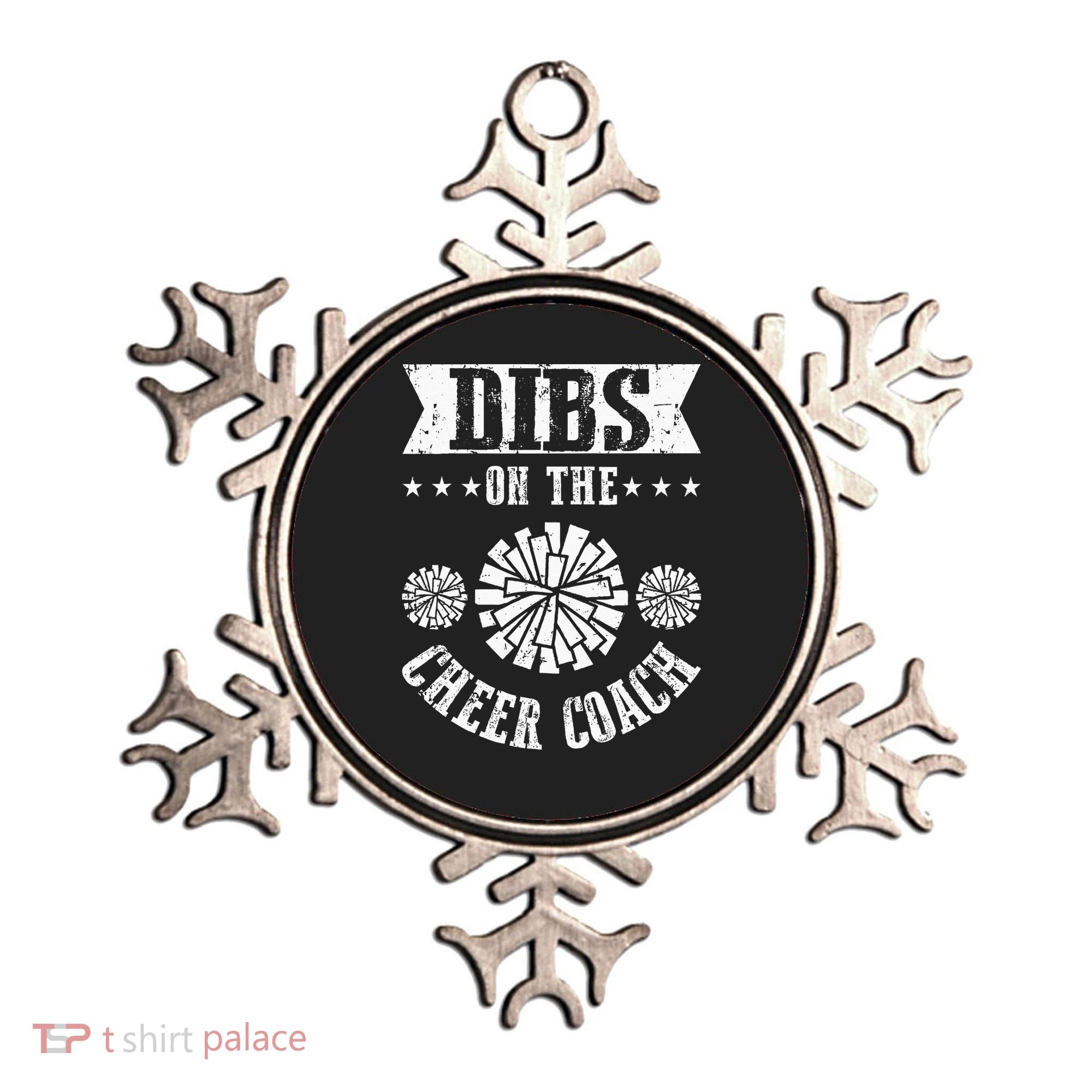Funny Football Dibs On The Cheer Coach Pom Poms Ornament