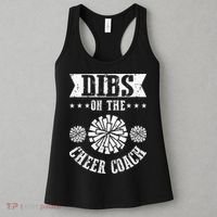 Funny Football Dibs On The Cheer Coach Pom Poms Women's Tank Top thumb 3