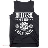 Funny Football Dibs On The Cheer Coach Pom Poms Tank Top thumb 0