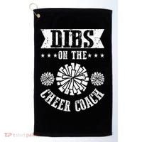 Funny Football Dibs On The Cheer Coach Pom Poms Golf Towel thumb 0