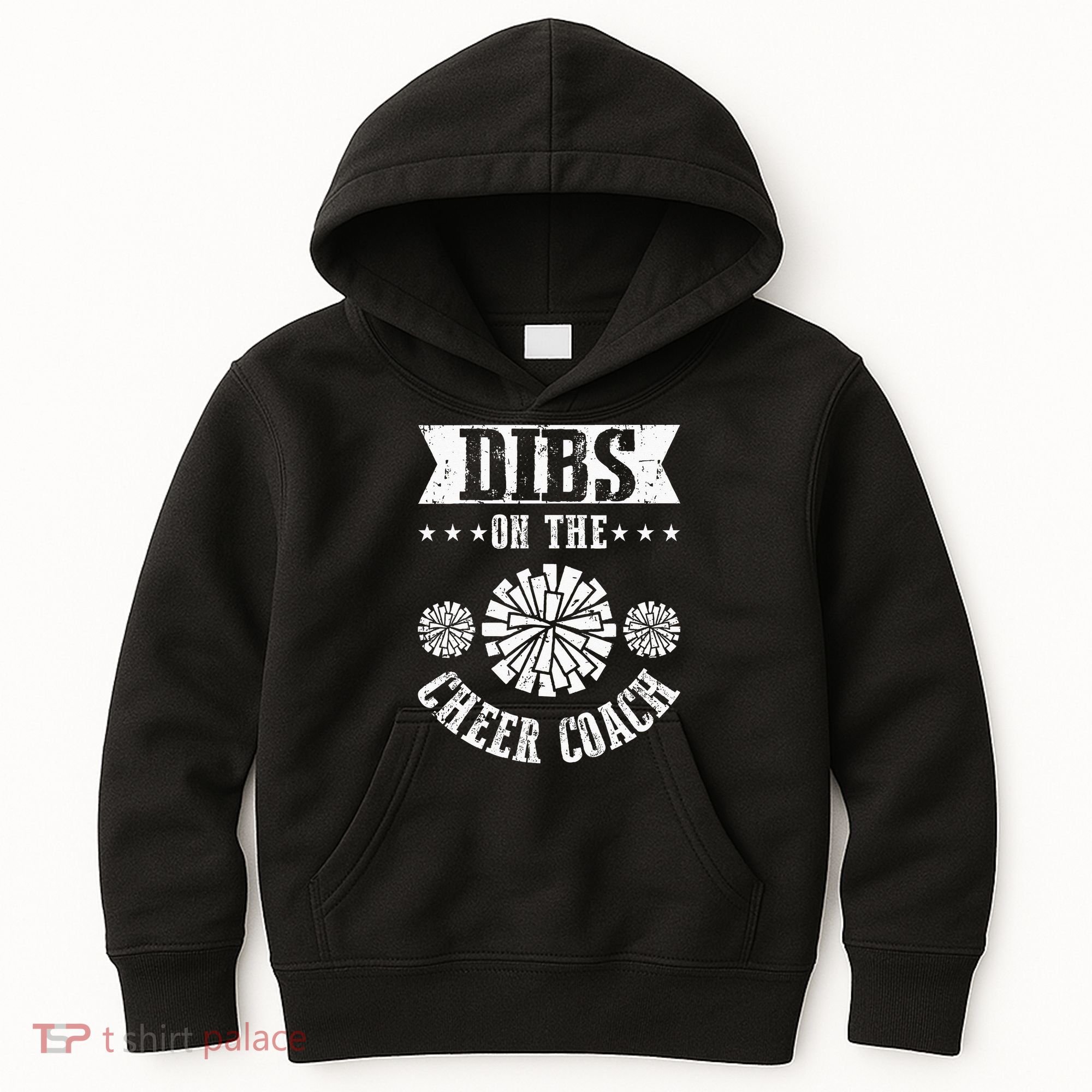 Funny Football Dibs On The Cheer Coach Pom Poms Kids Hoodie