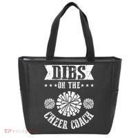 Funny Football Dibs On The Cheer Coach Pom Poms Tote Bag thumb 0