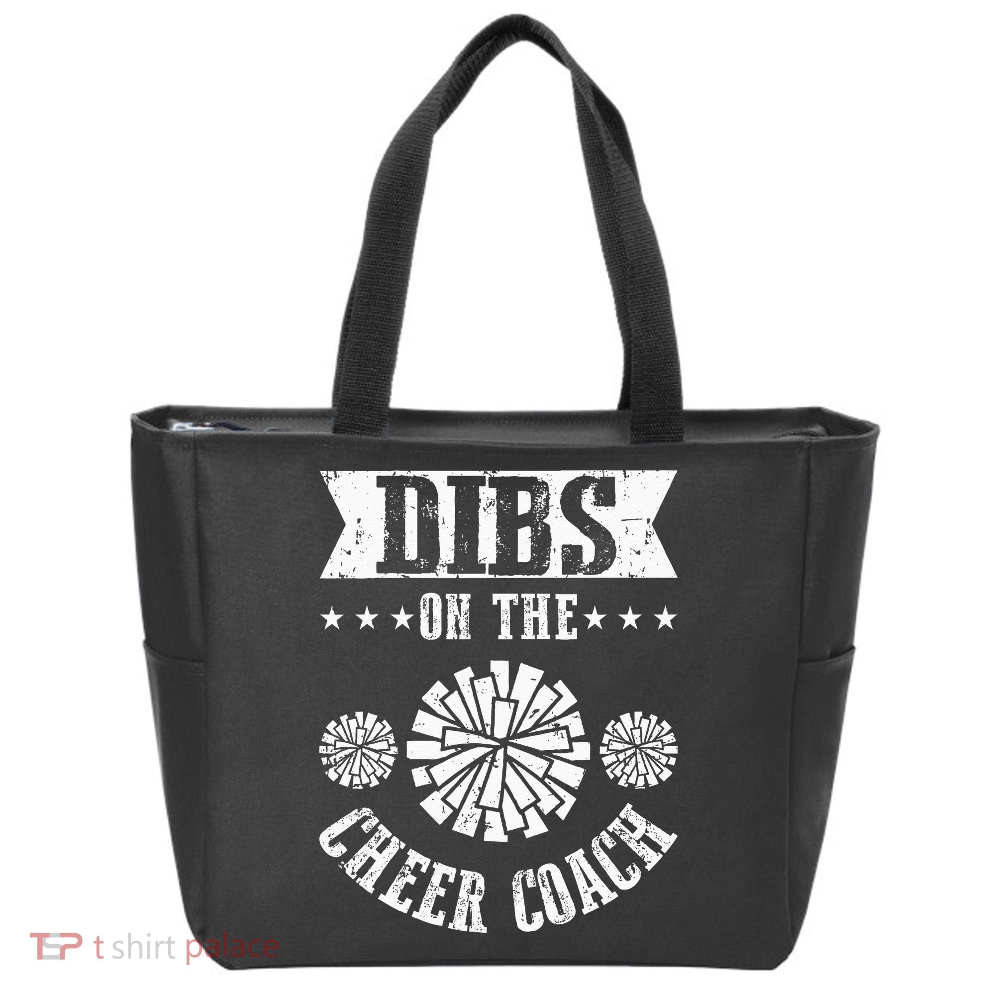 Funny Football Dibs On The Cheer Coach Pom Poms Tote Bag