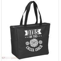 Funny Football Dibs On The Cheer Coach Pom Poms Tote Bag thumb 2