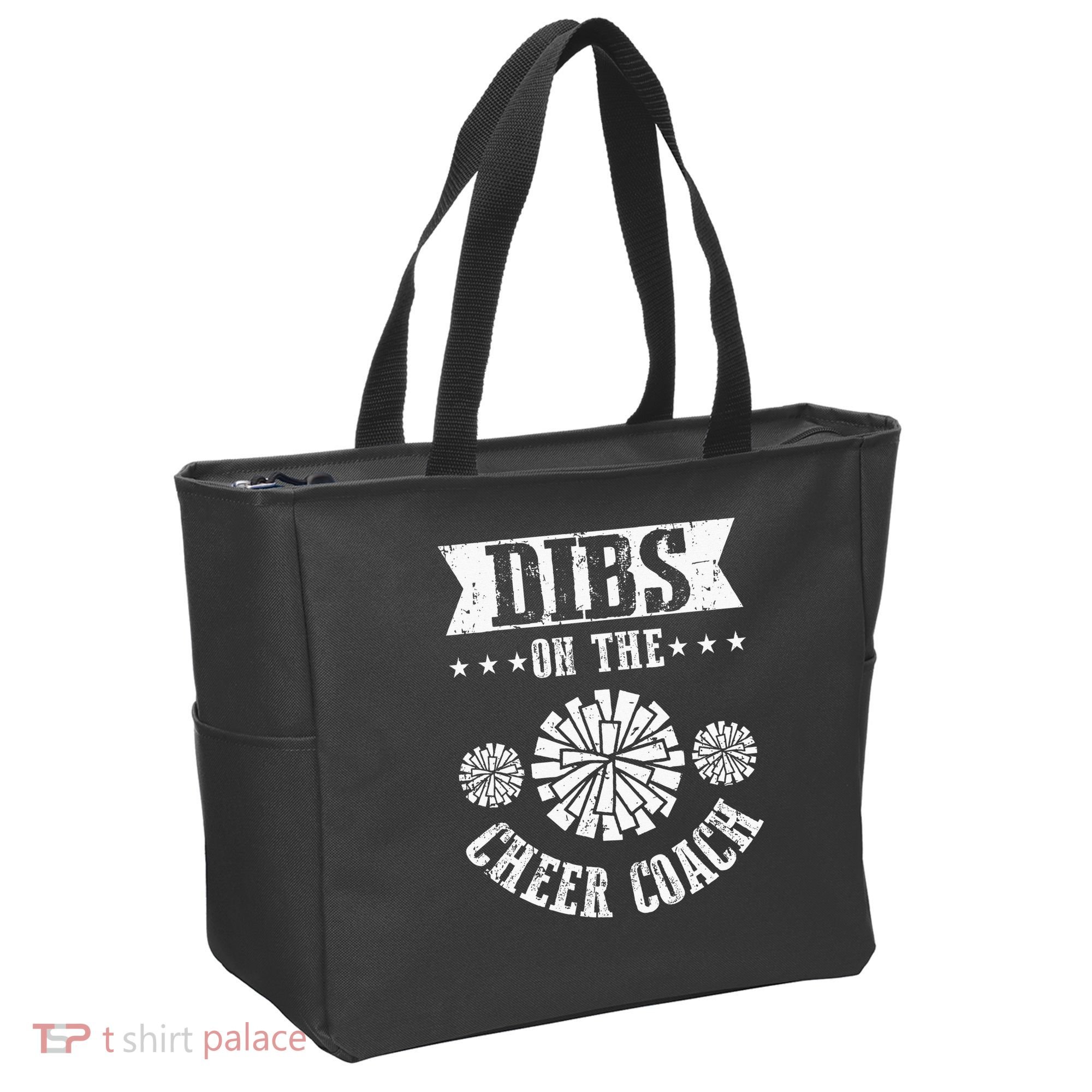 Funny Football Dibs On The Cheer Coach Pom Poms Tote Bag