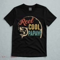 Funny Fathers Day Vintage Fishing Reel Cool Papaw T-Shirt thumb 5