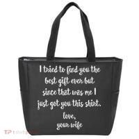 Funny Father's Day Or Birthday Gift From Wife To Husband Tote Bag thumb 0
