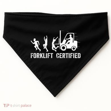 Funny Forklift Driver Operator Forklift Certified Forklift USA-Made Doggie Bandana