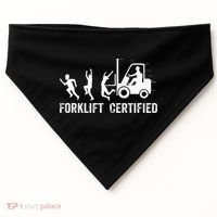 Funny Forklift Driver Operator Forklift Certified Forklift USA-Made Doggie Bandana thumb 0