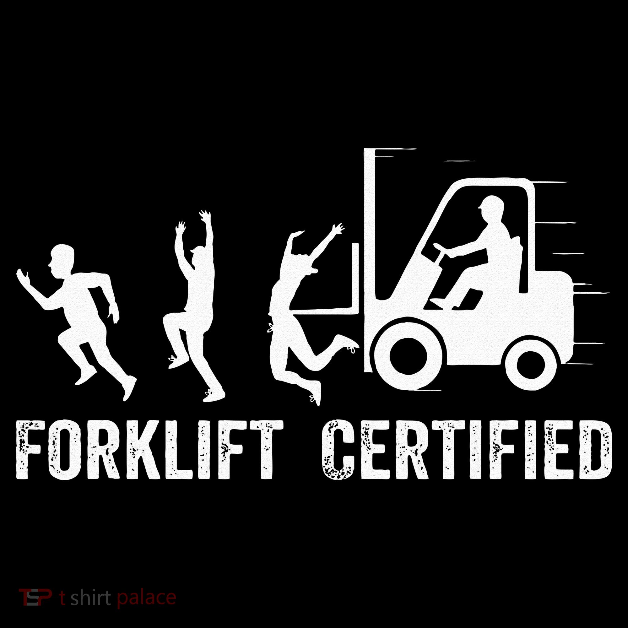 Funny Forklift Driver Operator Forklift Certified Forklift Button