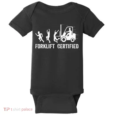 Funny Forklift Driver Operator Forklift Certified Forklift Baby Bodysuit