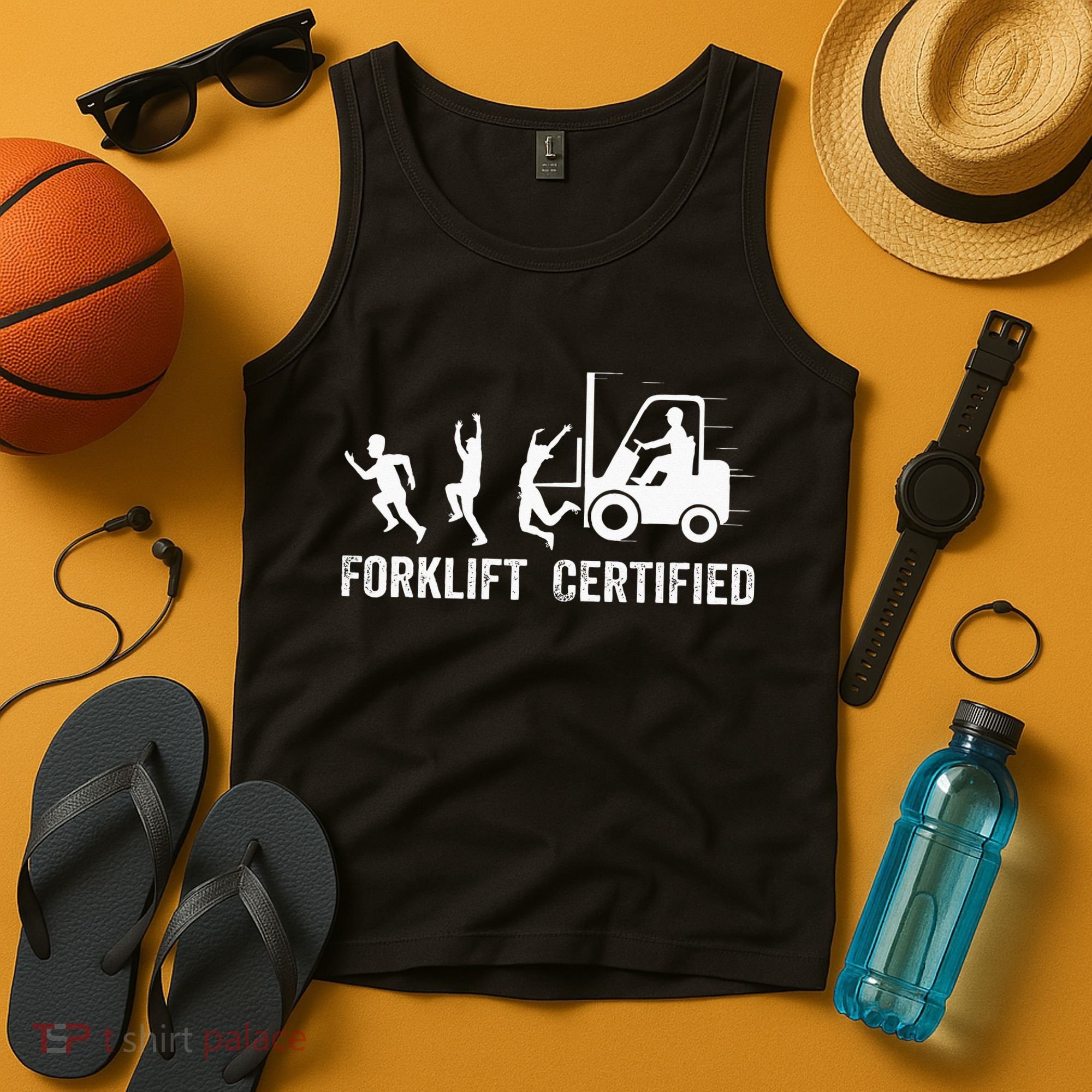 Funny Forklift Driver Operator Forklift Certified Forklift Tank Top