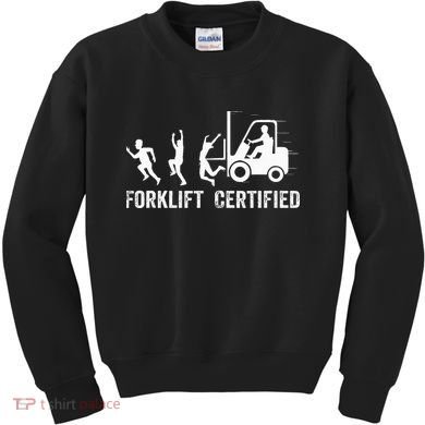 Funny Forklift Driver Operator Forklift Certified Forklift Kids Sweatshirt