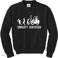 Funny Forklift Driver Operator Forklift Certified Forklift Kids Sweatshirt thumb 0