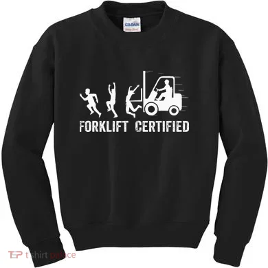 Funny Forklift Driver Operator Forklift Certified Forklift Kids Sweatshirt