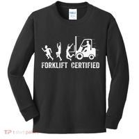 Funny Forklift Driver Operator Forklift Certified Forklift Kids Long Sleeve Shirt thumb 0