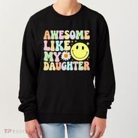 Funny FatherS Day Awesome Like My Daughter Retro Groovy Dad Women's Sweatshirt thumb 0