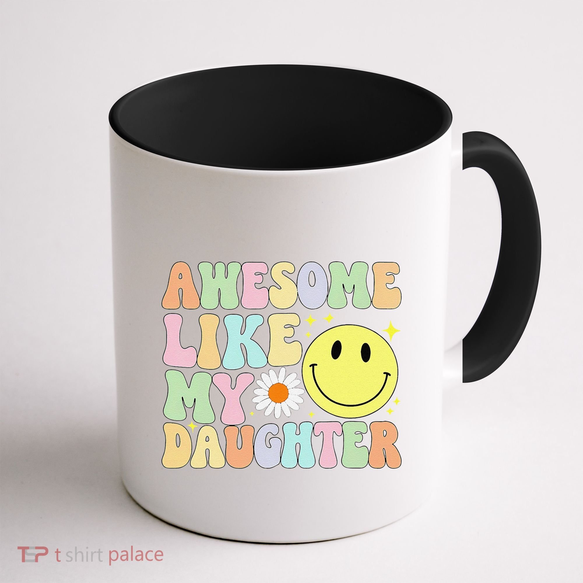 Funny FatherS Day Awesome Like My Daughter Retro Groovy Dad Coffee Mug