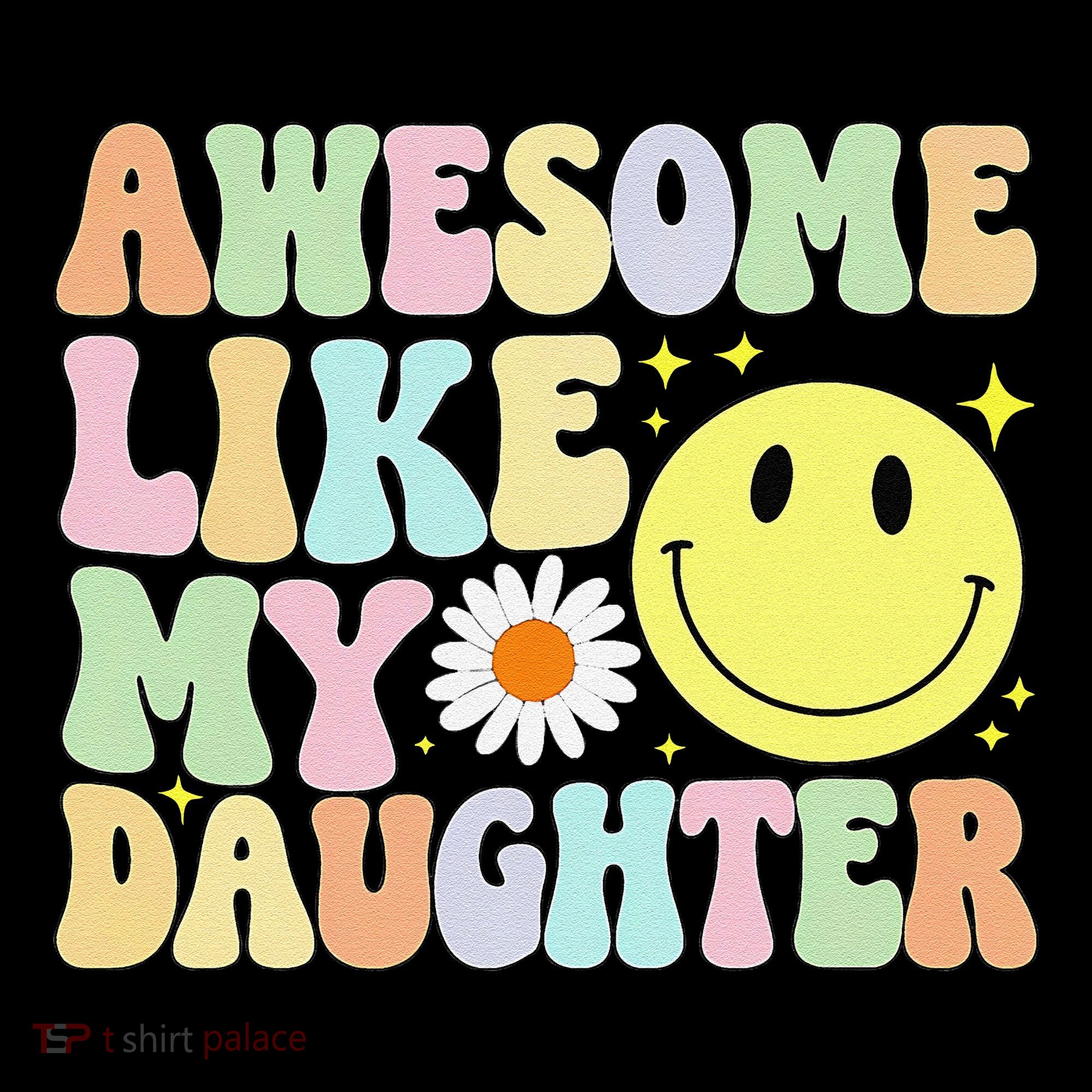 Funny FatherS Day Awesome Like My Daughter Retro Groovy Dad Coffee Mug