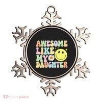 Funny FatherS Day Awesome Like My Daughter Retro Groovy Dad Ornament thumb 0