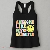 Funny FatherS Day Awesome Like My Daughter Retro Groovy Dad Women's Tank Top thumb 3